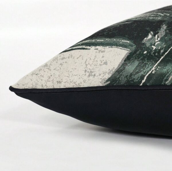 Funda Cojín Verde Jacquard moderna - Imagen 3