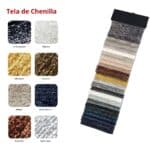 Muestrario tela chenilla para fundas y cojines